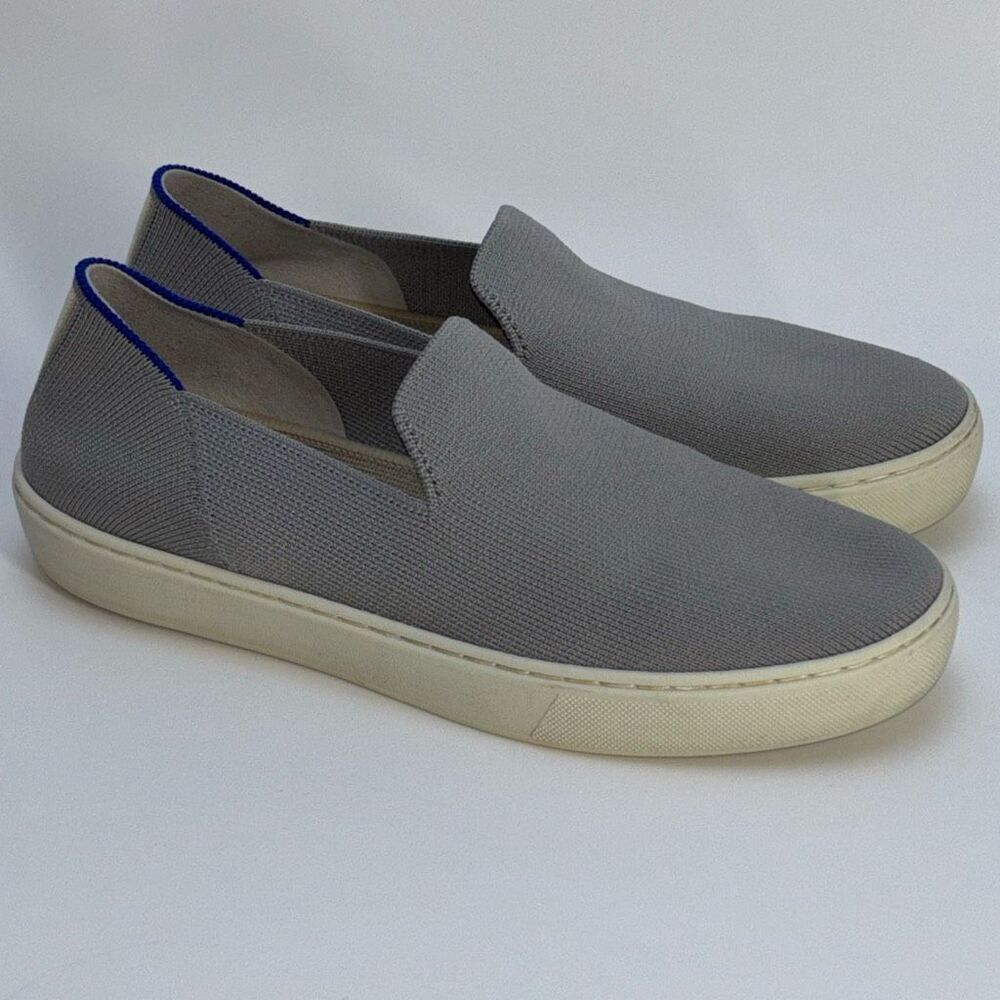 Rothy's original slip on sneaker walking shoe light gray 7 1/2 ex cond